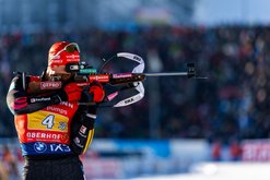 German Biathlete in the relay men in Oberhof