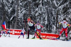 Biathletinnen in Oberhof bei der Staffel der Frauen