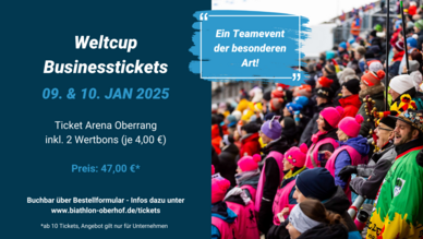Businessticket zum BMW IBU Weltcup Biathlon Oberhof 2025
