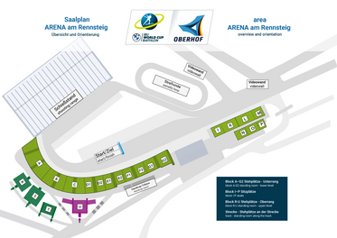 Saalplan Arena zum BMW IBU Weltcup Biathlon Oberhof 2024